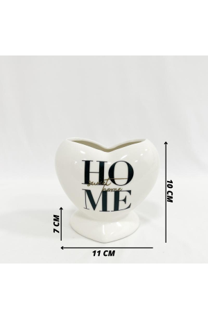 Vaso Coração de Cerâmica - 