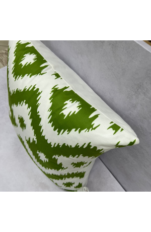 Capa para Almofada Estampada  Verde e Branco Mod- 2