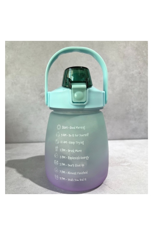 Garrafa Squeeze Verde com Roxo de Plástico 900ml