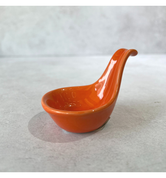 Mini Concha de Cerâmica Laranja