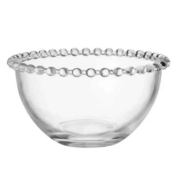 Tigela Borda com Bolinhas De Vidro 14x8cm