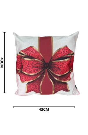 Capa de Almofada Laço de Natal Veludo 43x43cm