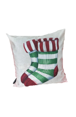 Capa de Almofada Bota de Natal Veludo 43x43cm