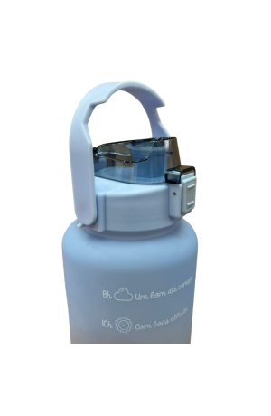 Garrafa Degradê Motivacional Azul com Laranja 2L