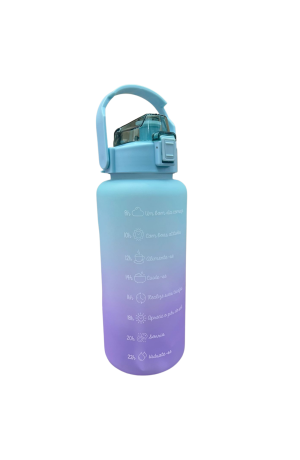 Garrafa Degradê Motivacional Verde com Lilás 2L