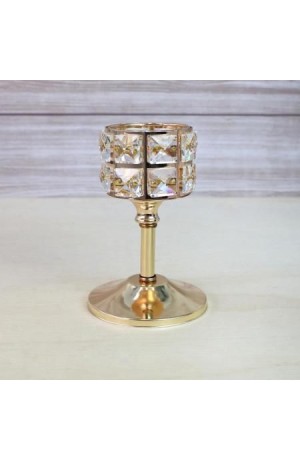 Castiçal de Metal Dourado