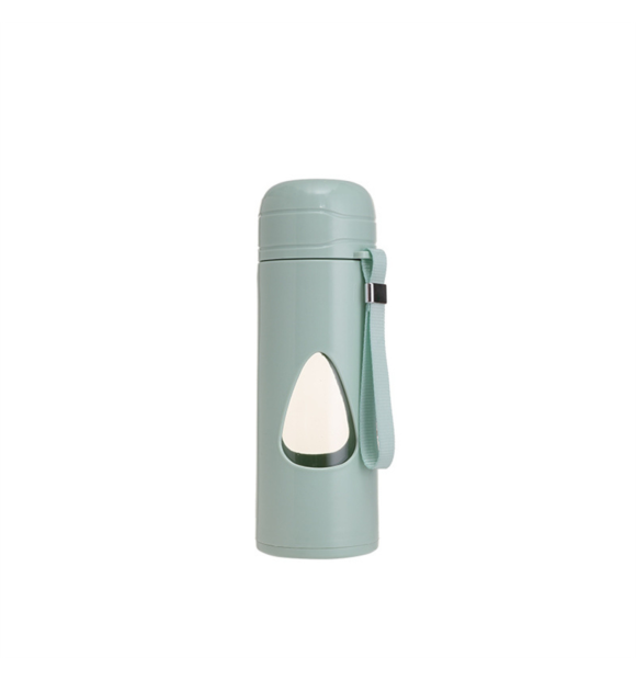 Garrafa Verde de Vidro com Adesivos 480ml