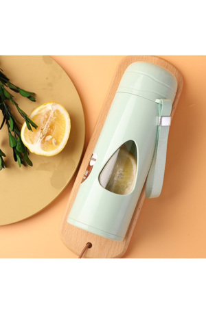 Garrafa Verde de Vidro com Adesivos 480ml