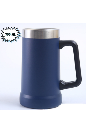 Caneca Térmica de Inox -  Azul  700 ml