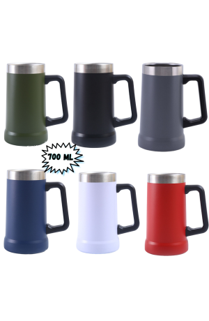 Caneca Térmica de Inox -  Azul  700 ml