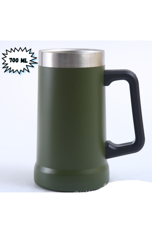 Caneca Térmica de Inox -  Verde  700 ml