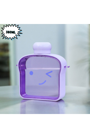 Garrafa Lilás de Plástico 380ml - Emoji
