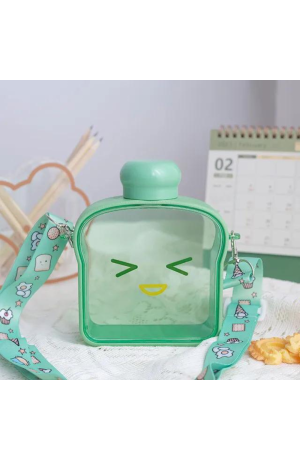 Garrafa Verde de Plástico 380ml - Emoji