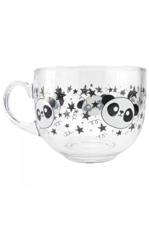 Caneca de Vidro Panda 450ml