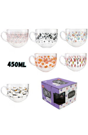 Caneca de Vidro Panda 450ml