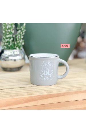 Caneca de Porcelana Cinza 