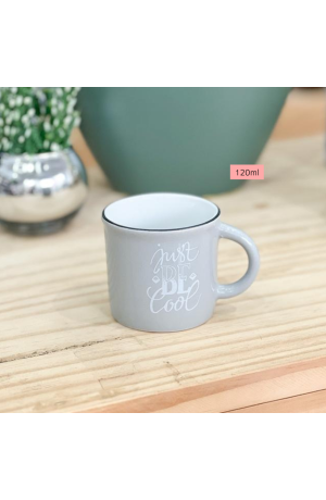 Caneca de Porcelana Cinza 