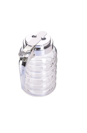 Pote de Vidro com Tampa de Plástico Cromada 280ml