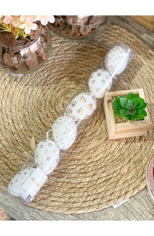Kit Ovo Decorativo Branco com 6 peças