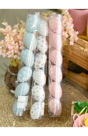 Kit Ovo Decorativo Rosa com 6 peças