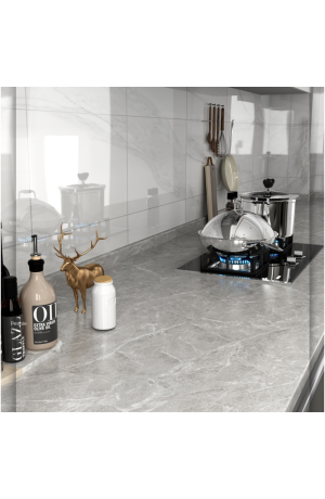 Papel Autoadesivo Mármore Cinza Lavável - 2,00 X 0,6 M