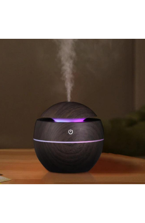 Mini Umidificador e Aromatizador Redondo Marrom Escuro (Tabaco)  Recarregavel