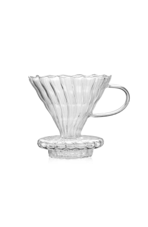 Jarro com Suporte e  Coador em Vidro Para Café - 350ml