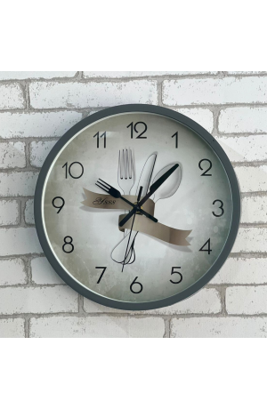 Rélogio de Parede Cinza - Talheres