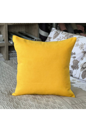 Capa de Almofada Amarela lisa