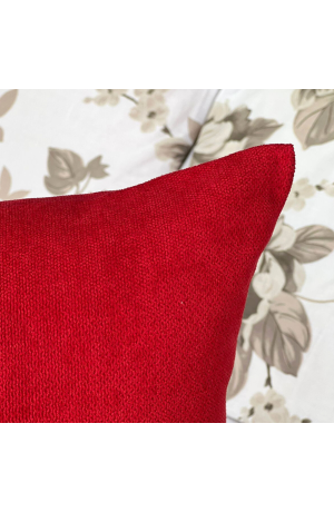 Capa de Almofada Vermelha lisa