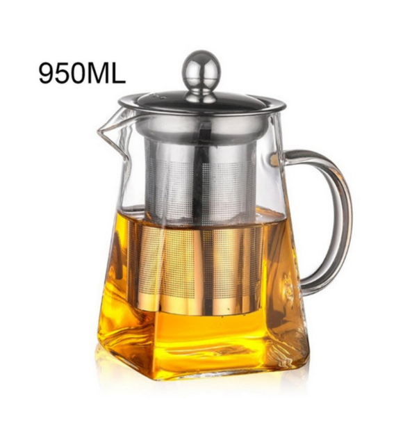 Chaleira de Vidro Borossilicato com Infusor de Inox - 950ml