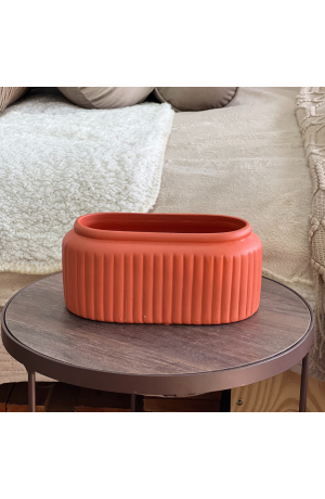 Floreira Waves Terracota em Cerâmica