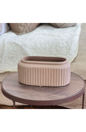 Floreira Waves Marrom em Cerâmica