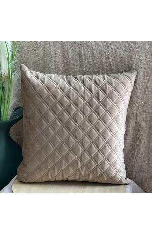 Capa de Almofada Marroml de Veludo Triangular 43cm