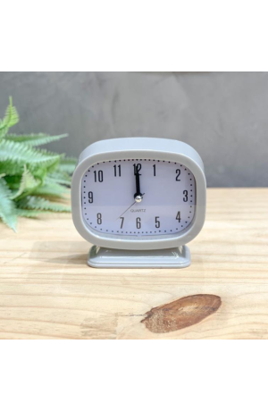 Relógio de Mesa Quadrado -  Cinza