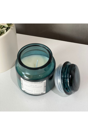Vela Aromática com castiçal Azul