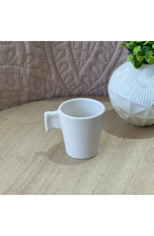  Xícara Branca de Cerâmica - 90ml
