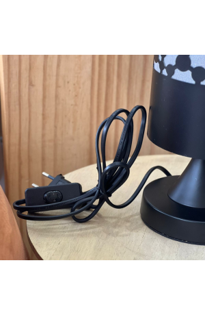 Luminária de Mesa  - Preta  12cm X 33.2cm