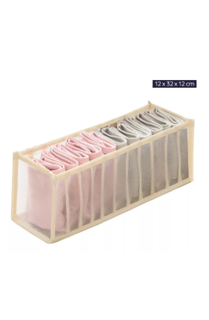 Colmeia Organizadora Bege Multiuso de Tecido 12x12x32cm