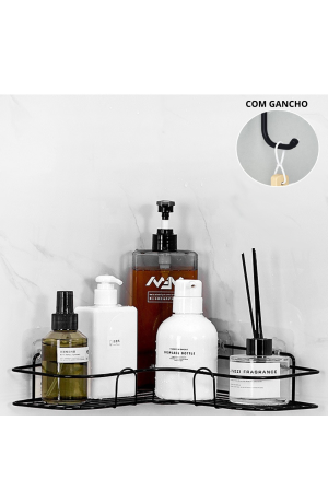 Suporte de Canto Preto de Metal