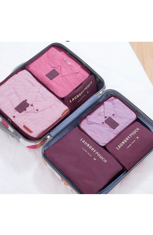 Kit Necessaire de Viagem  6 Peças -  Vinho