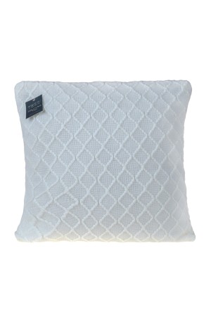  Capa de Almofada Tricot Branco 45x45cm