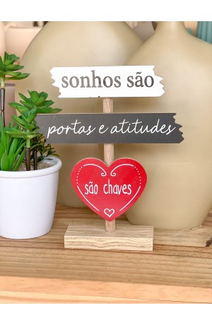 Enfeite Decorativo de Madeira 