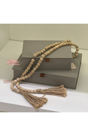 Colar Decorativo De Madeira 1,50m