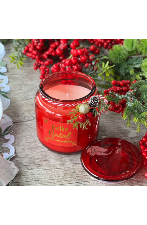 Vela Aromática Natalina - Vermelha