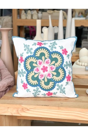 Capa de Almofada Bordada - 43cm X 43cm Mod 4
