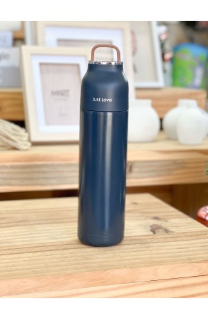 Garrafa Térmica Parede Dupla de Inox  Preta - 500ml