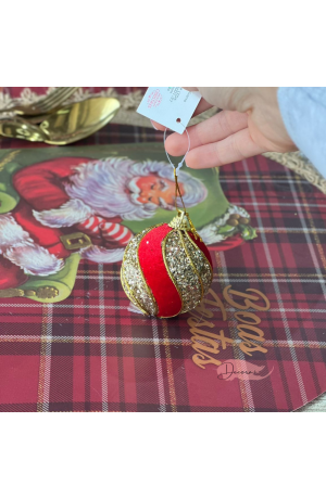 Bola Champagne com Glitter 6cm