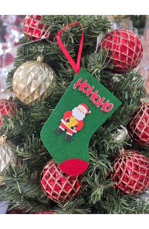 Bota Decorativa de Natal Verde 