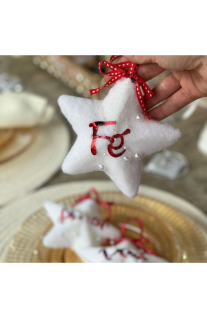 Enfeite de Natal Estrela Branca 